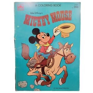 Vintage Walt Disney Mickey Mouse Coloring Book